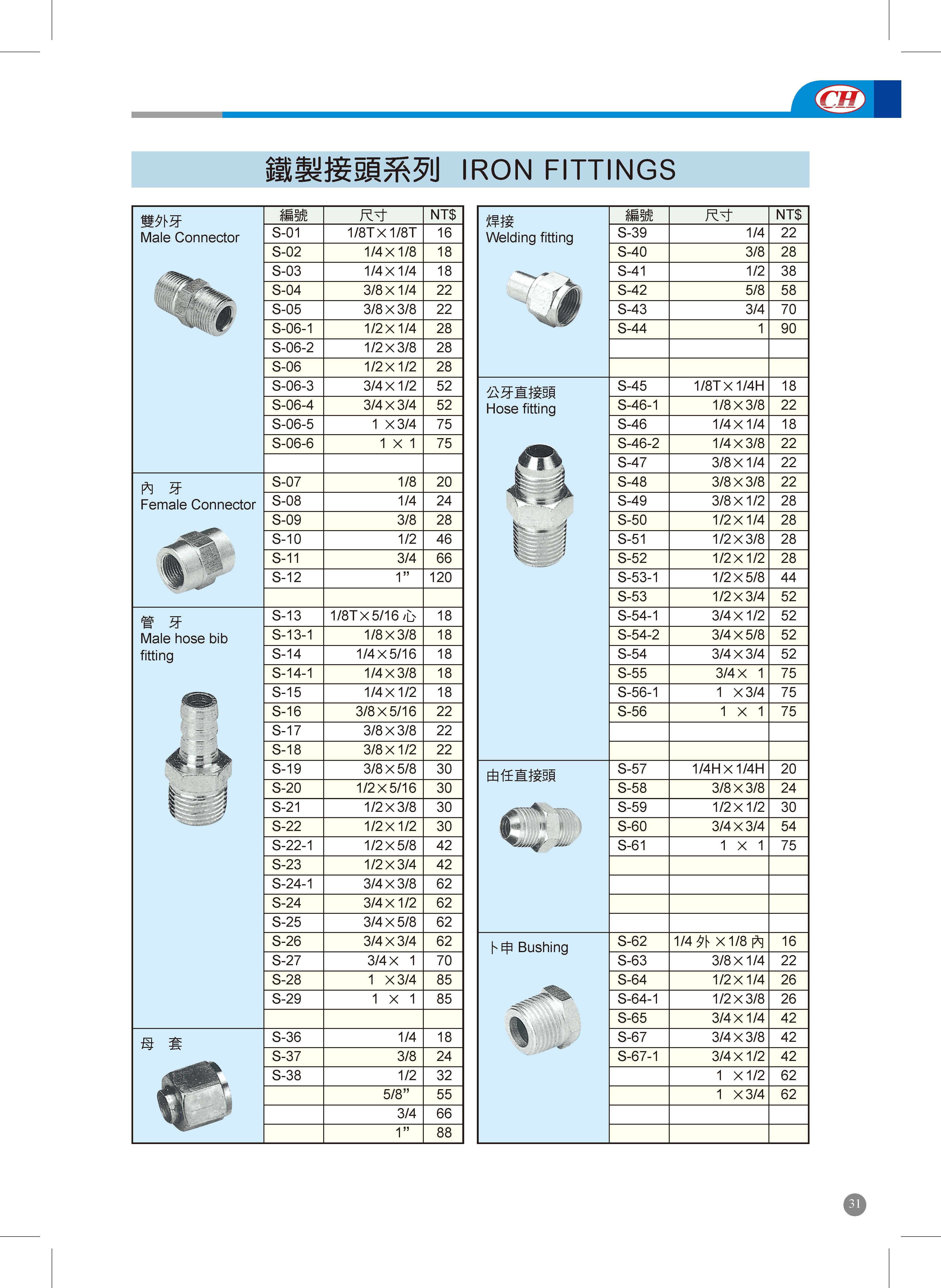 鐵製接頭系列 IRON FITTINGS的第1張圖片